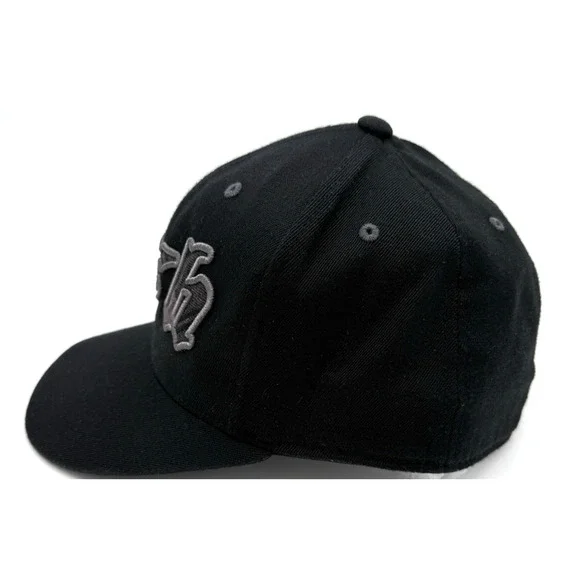 SRH‎ Flex Fit 210 Fitted Men's Baseball Hat Cap Black W/ Plaid Logo 7 1/4-7 5/8 - Picture 6 of 9